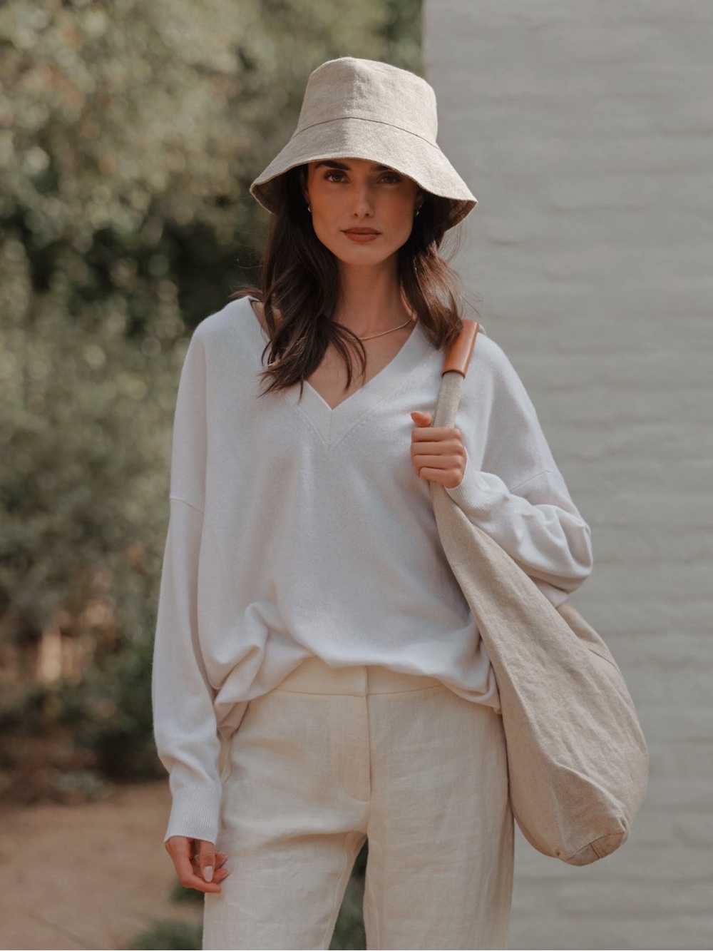JENNI KAYNE Linen Bucket Hat
